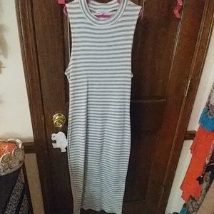 Gray & White stripped bodycon dr…
